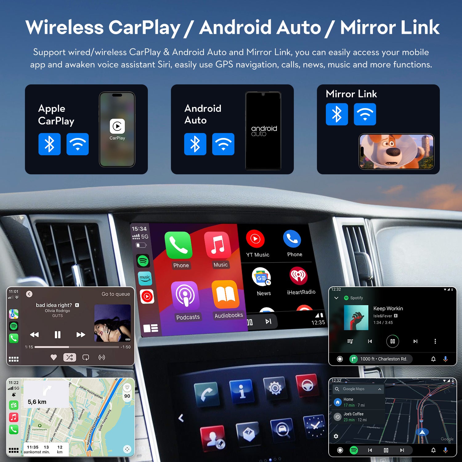 YolanAuto infiniti Q50 Q60 QX50 CarPlay Android auto Retro fit
