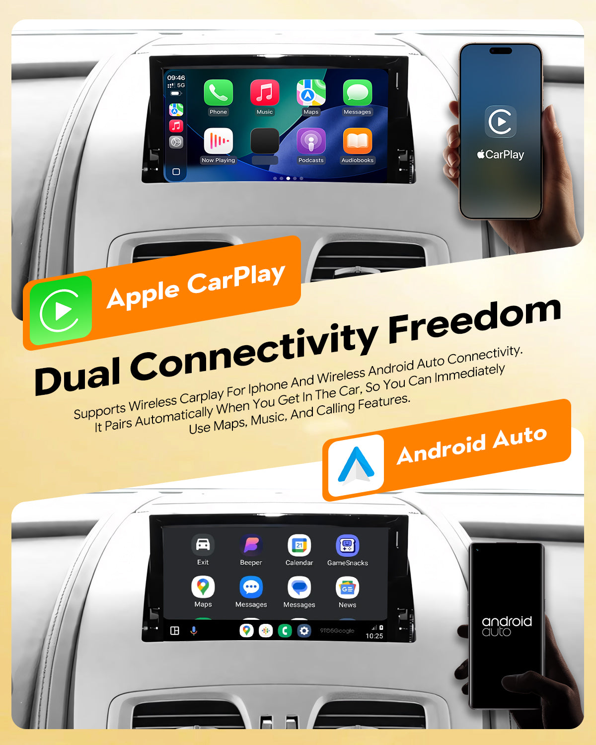 Wireless Carplay Android Auto interface for Aston Martin Vantage DB