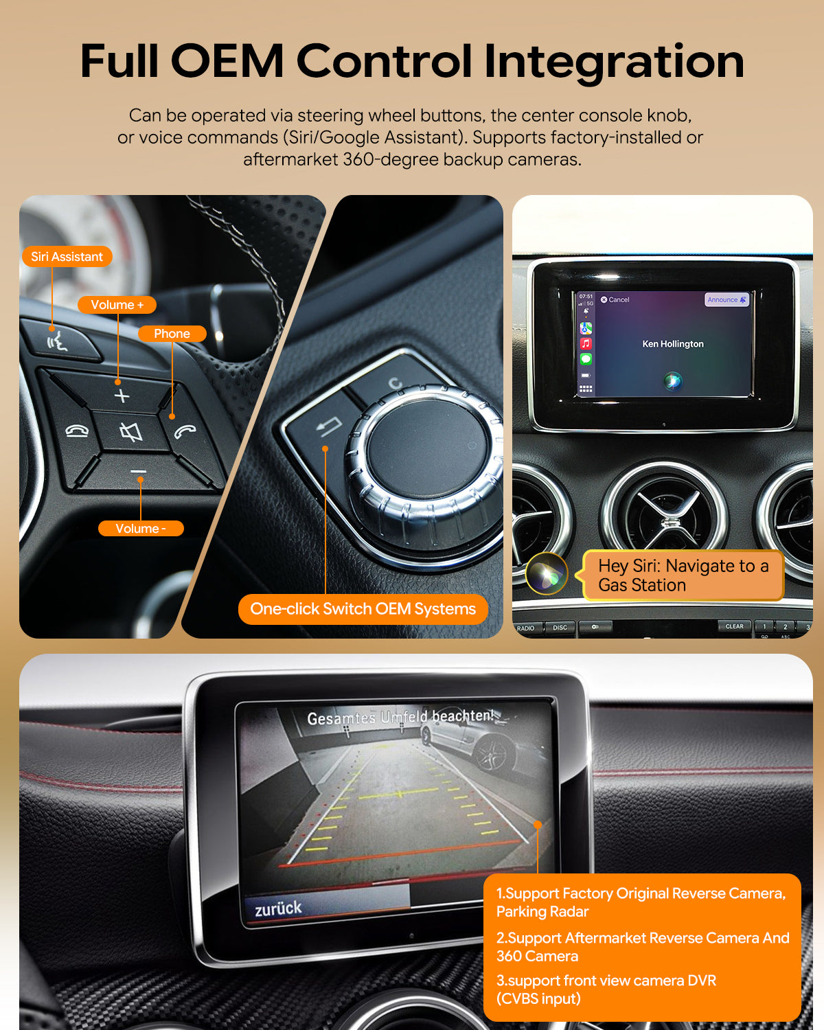 YolanAuto Wireless Carplay & Android Auto for Mercedes Benz A/B/C/E/GLK/GLA/ML/SLK/ Class  NTG4.5