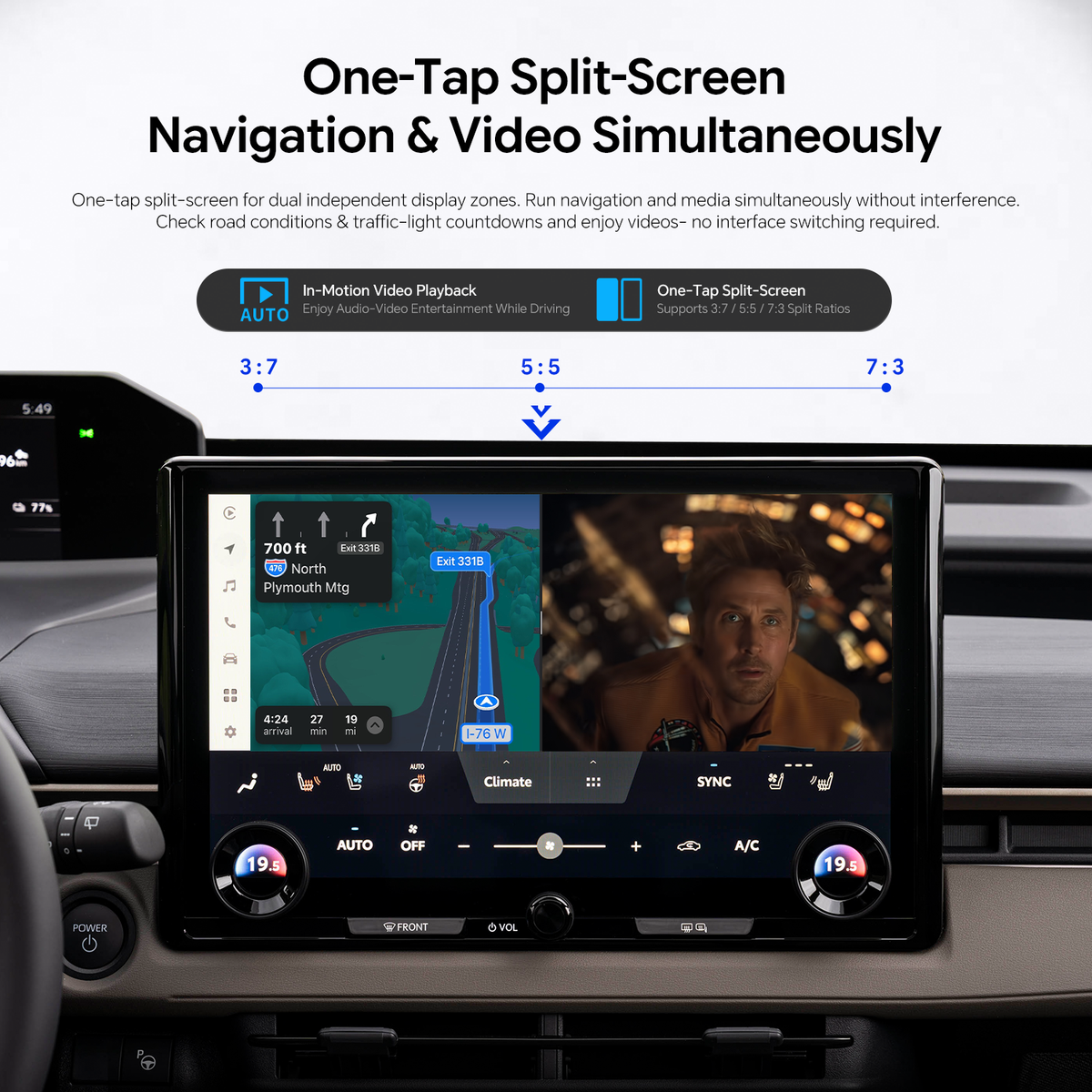 YolanAuto 11 MAX CarPlay AI Box Android 16.0 HDMI, 8GB+128GB, 5G Version