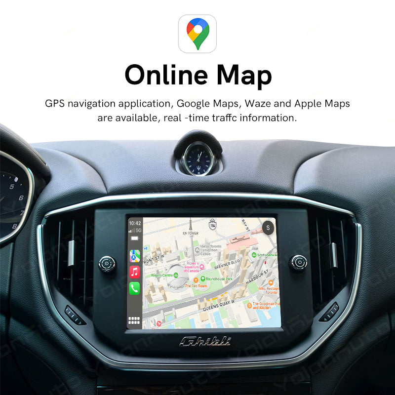 YolanAuto Wireless CarPlay for Maserati Quattroporte & Ghibli (2014-2016)