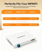 YolanAuto Wireless Carplay Android Auto Retrofit Kit interface for Infiniti QX60/Q70