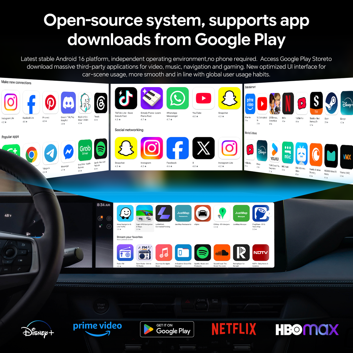 YolanAuto 11 MAX CarPlay AI Box Android 16.0 HDMI, 8GB+128GB, 5G Version