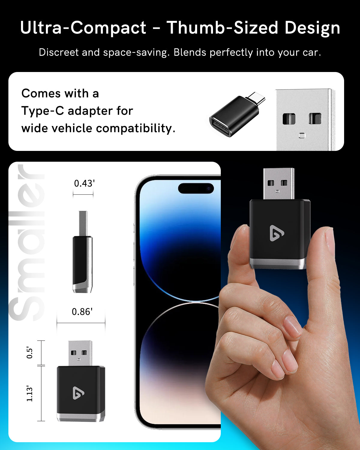 YolanAuto Wireless CarPlay & Android Auto Adapter