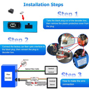 For Bmw For Mercedes Benz Audi  Porsche AUX Car Optical Fiber Decoder Box Amplifier Adapter BOSE audio