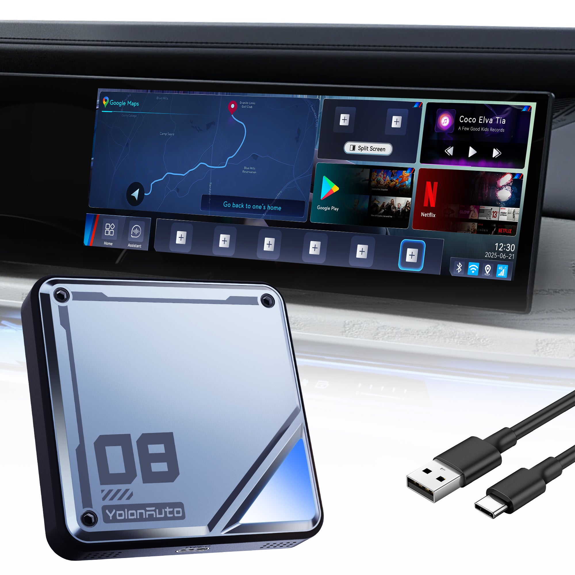 YolanAuto Android AI Box for Wireless CarPlay (BMW Only)